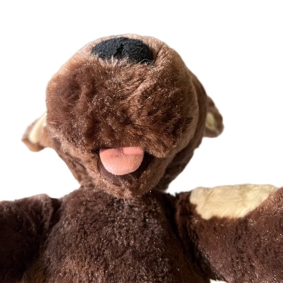 Build A Bear Fudge Pup Dog Brown 10" Floppy Ears Eye Patch Soft Plushie Toy Gift - Picture 11 of 14